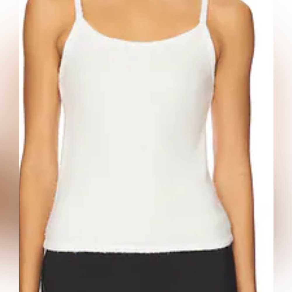 Krisa Revolve Brand Women’s single layer white cami XS SUMMER oversized lightwht